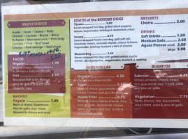 Tacos El Sabroso menu