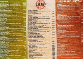 Pizzeria Martini menu