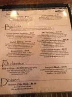 The Dig Pub menu