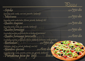 Giardino menu