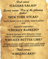 Southwest Cafe menu