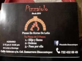 Pizzaiolo menu