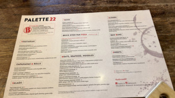 Palette 22 menu