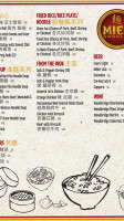 Mien Noodles menu