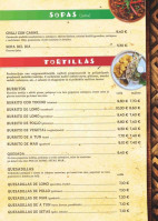 El Mexico menu