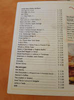 Fong's Cafe menu