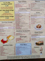 Joe Jo's menu