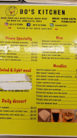 Bo’s Kitchen menu