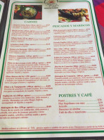 El Rincon del Sol menu