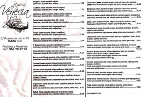 Venecia Pizzeria menu