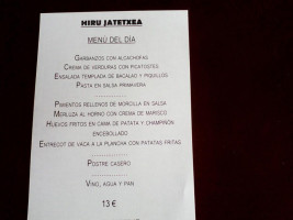 Hiru Jatetxea menu