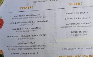 La Sifoneria menu