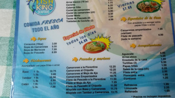 Fish King Seafood Market menu