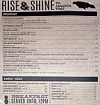 Jamaica Blue menu