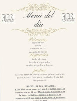 Mesón J.r. menu