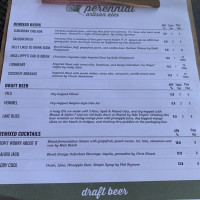 Perennial Artisan Ales menu