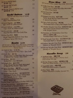 52nd Sushi menu