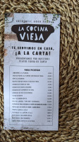 La Cocina Vieja menu