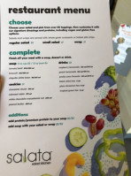 Salata menu