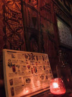 Shameful Tiki Room menu