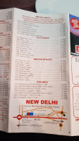 New Delhi menu