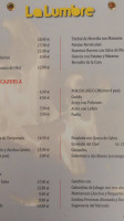 La Barcaccia menu