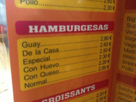 Superguay menu