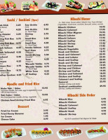 Yummy Sushi Hibachi menu