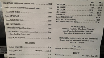 Wadadly's Island Flavorz menu