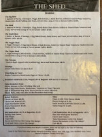 Shed Food And Drink menu