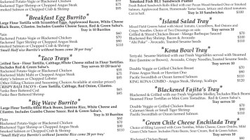 Catalina Fish Kitchen menu