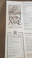 Bon Aire menu