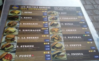 Sherry Burger menu