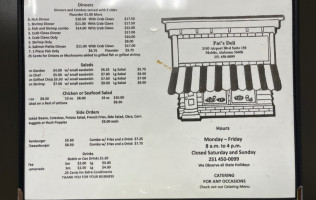 Pat&#x27;s Deli And Yogurt menu