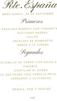 España menu