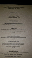 Zanzibar Soul Fusion menu