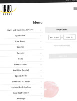 Ikko Sushi menu