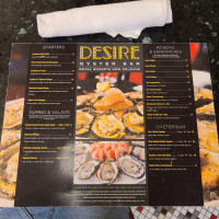 Desire Oyster menu