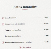 Las Albardillas Del Real menu