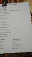 Moreno menu