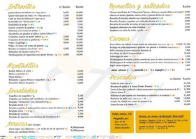 El Almacenito menu