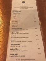 Broski Ciderworks menu