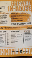 Cheeky Monkey Brewing menu