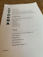 Cotogna menu