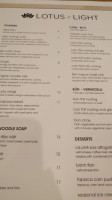 Lotus And Light menu