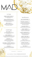 Mad Social menu