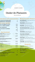 Onder De Platanen menu