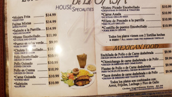 Las Delicias menu