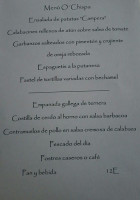 Taberna Galega O'chispa menu