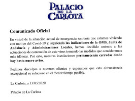 Palacio De La Carlota menu